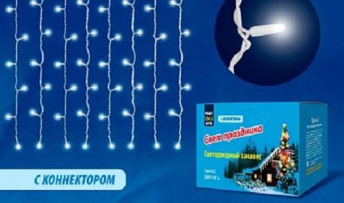 Гирлянда светодиодная "Занавес" Uniel C2030-240/DTA Белая IP20 2х3м, с контроллером фото Гирлянда светодиодная "Занавес" Uniel C2030-240/DTA Белая IP20 2х3м, с контроллером картинка